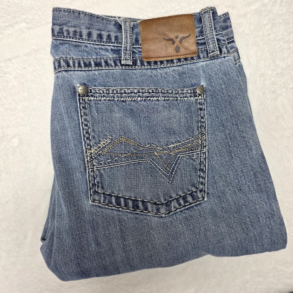Wrangler 20X Jeans Mens Size 36x28 Style 33 Extreme Relaxed Medium Wash Cowboy